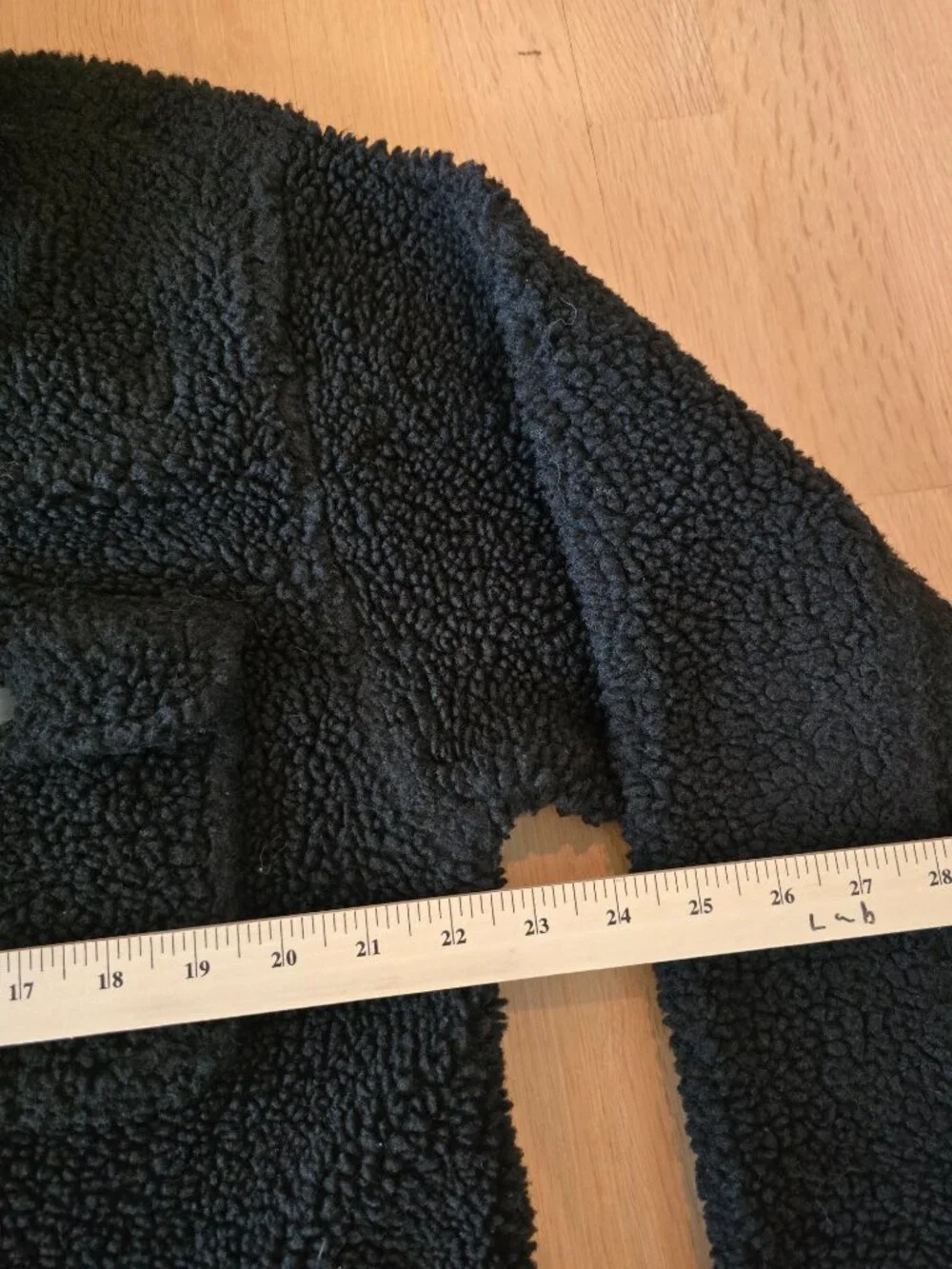 Wear First Men's Large Black Sherpa Fleece Button Down Shirt Jacket